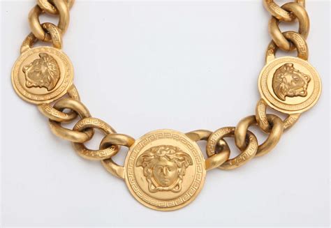 versace halskette echt gold|Versace gold chain necklace.